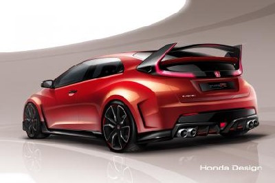 Honda Civic Type R Concept previewed for Geneva Motor Show